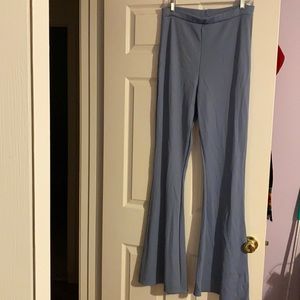 Pretty Little Thing Ribbed Flare Leg Pants